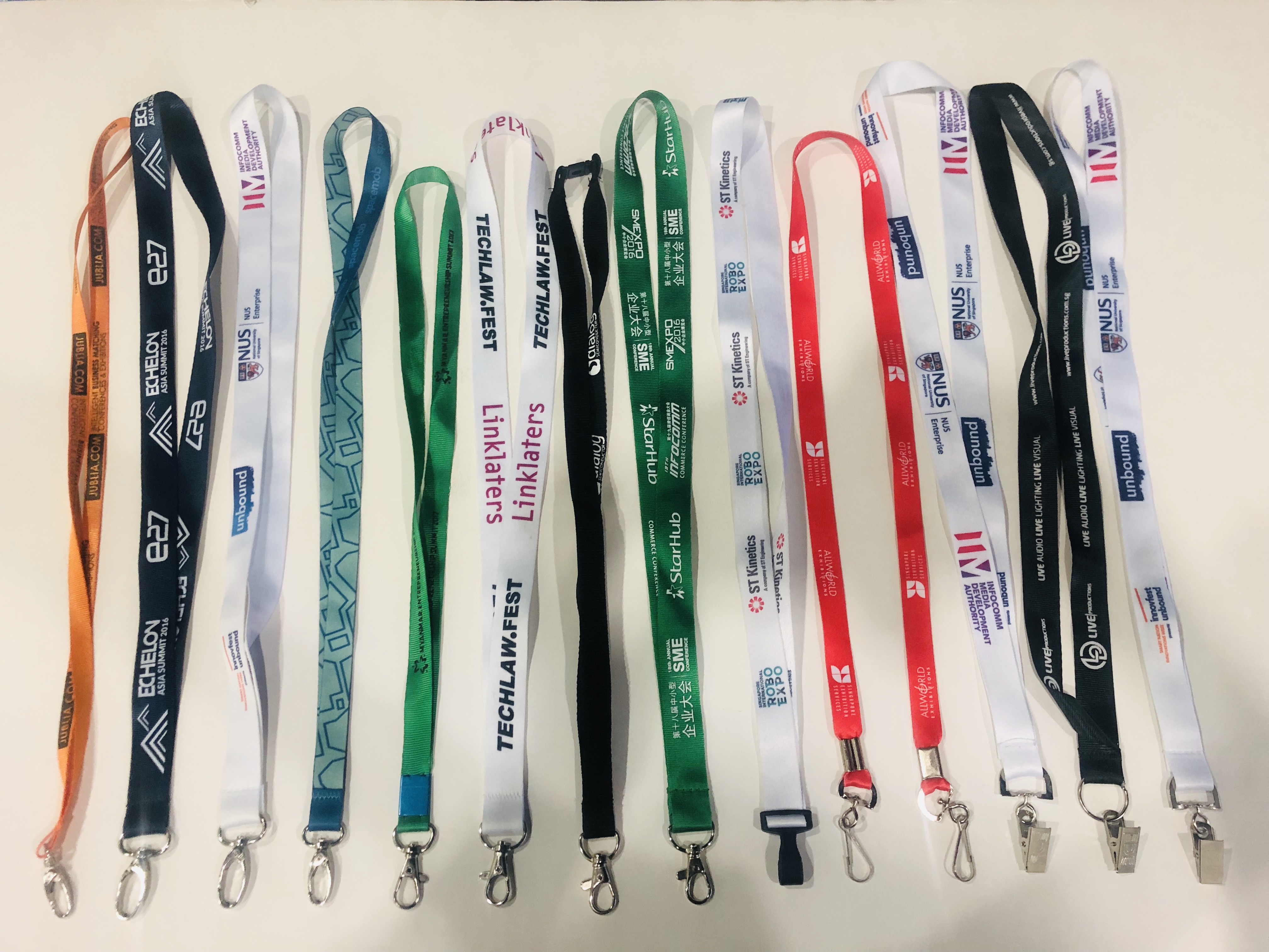 Different types of lanyard clips and hooks
